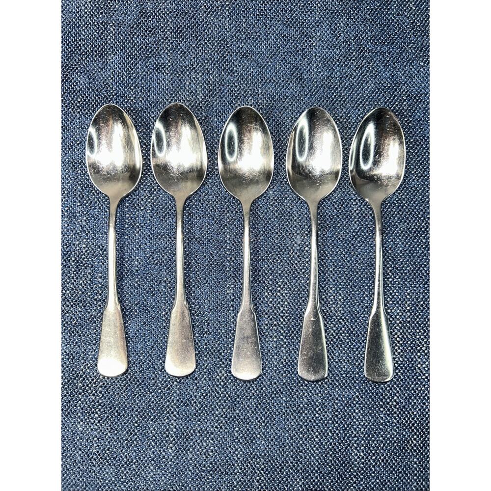 Set of 5 Sears Traditions SRS2 Stainless USA Glossy Silverware 6" Teaspoons